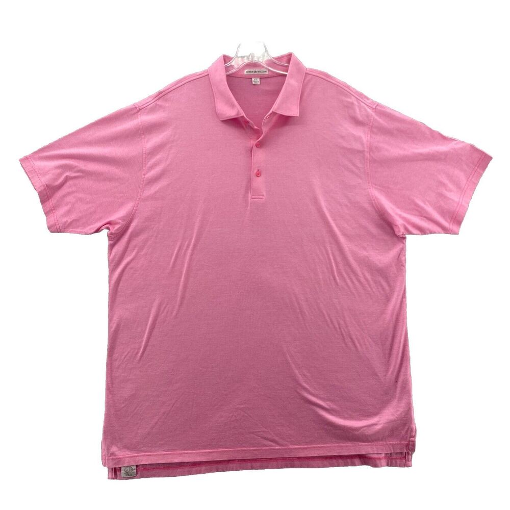 Peter Millar Crown Polo Shirt Men XXL Pink Golf Sportswear Preppy Retro Normcore